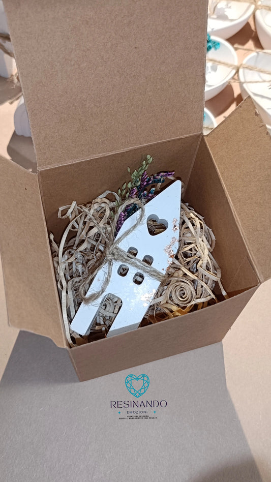 Casetta con carta oro rosa