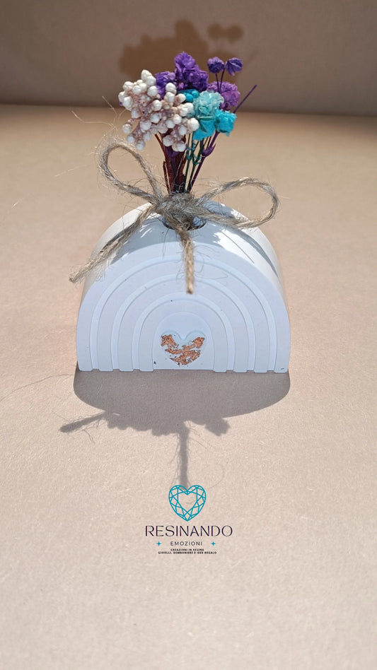 Arcobaleno bianco cuore