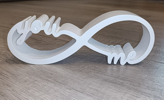 Segno dell'infinito "you e me"